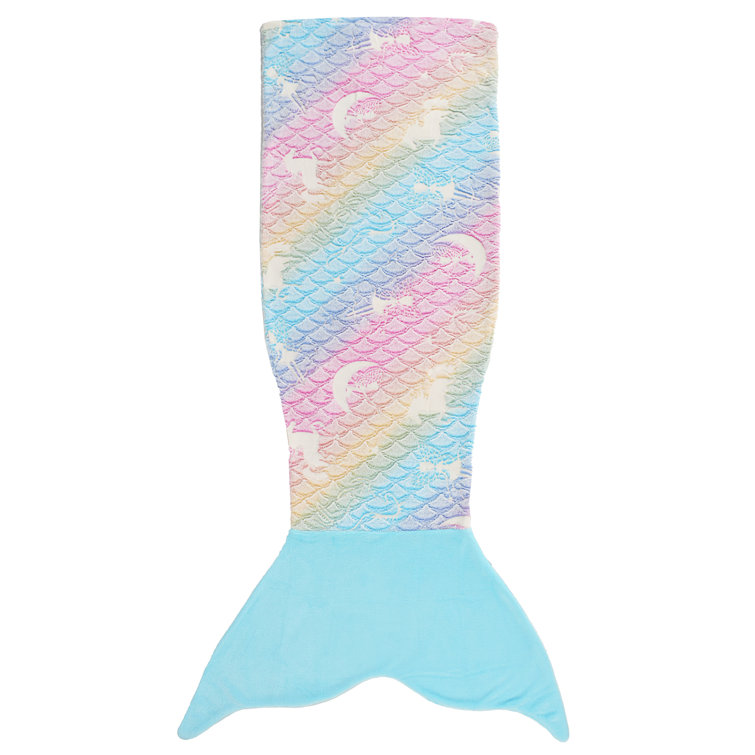 Catalonia Mermaid Tail Blanket for Girls Glow in The Dark Mermaid